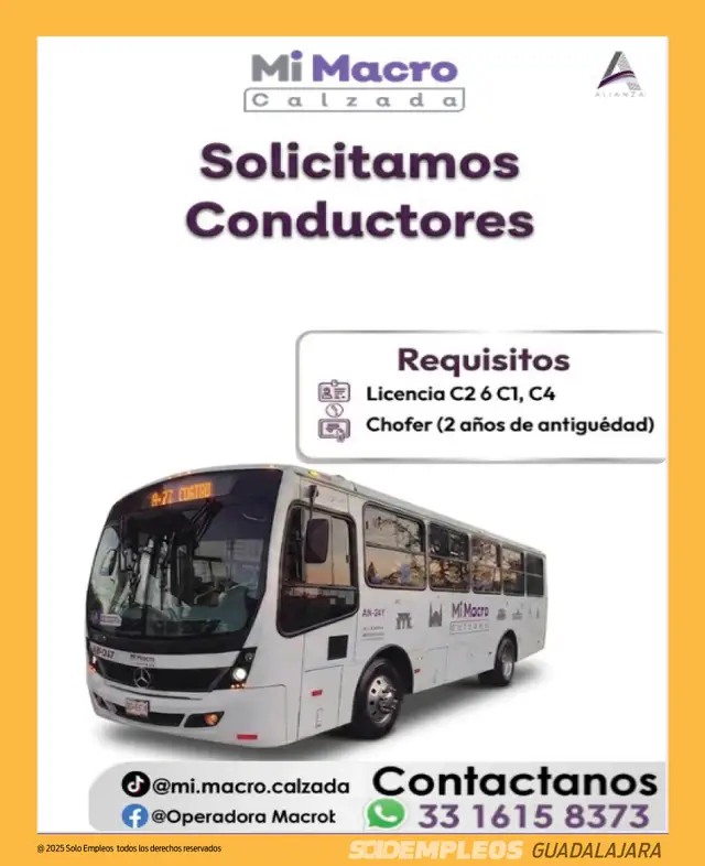 Vacante de empleo en Guadalajara publicada el 2026-06-12 en Solo Empleos
