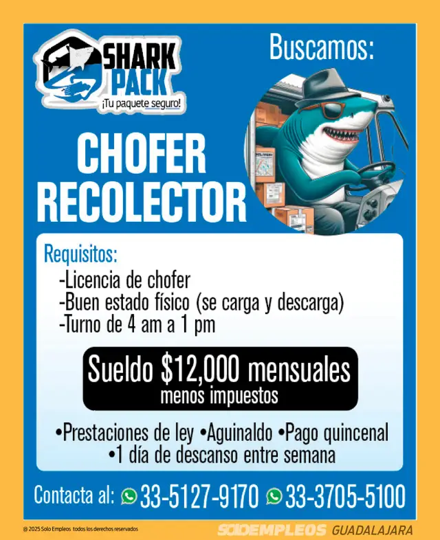 Vacante de empleo en Guadalajara publicada el 2026-06-12 en Solo Empleos
