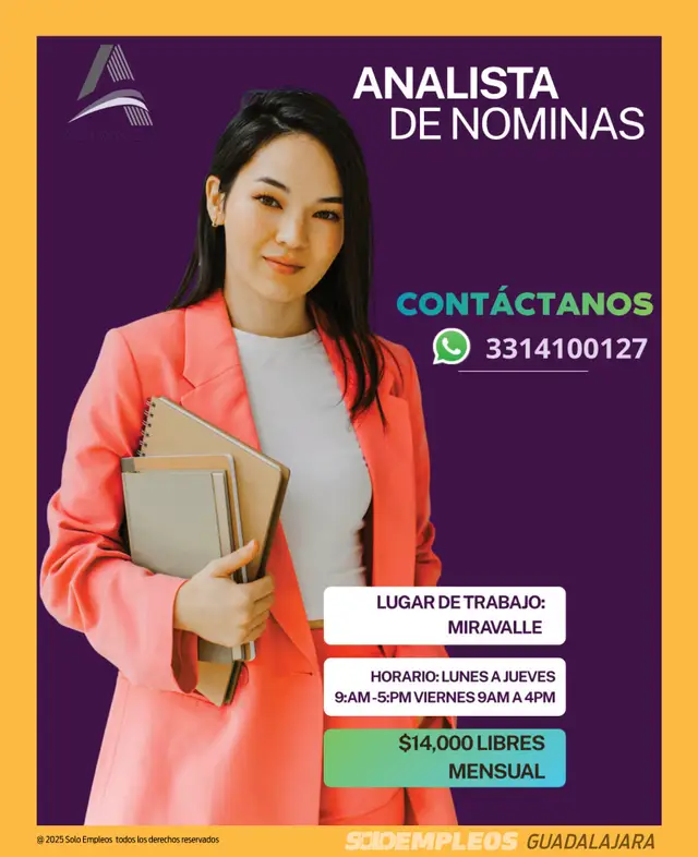 Vacante de empleo en Guadalajara publicada el 2026-06-12 en Solo Empleos