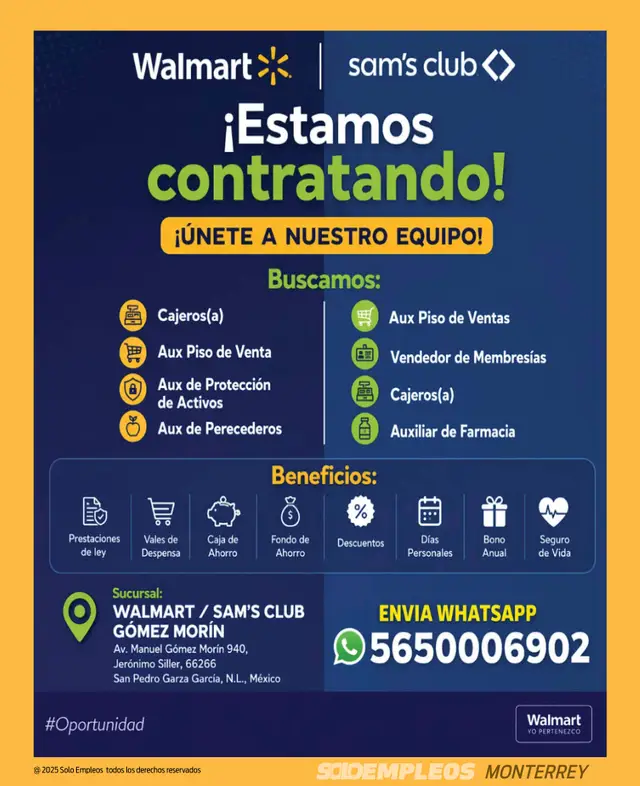 Vacante de empleo en Monterrey publicada el 2026-06-12 en Solo Empleos