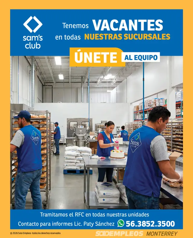 Vacante de empleo en Monterrey publicada el 2026-06-12 en Solo Empleos
