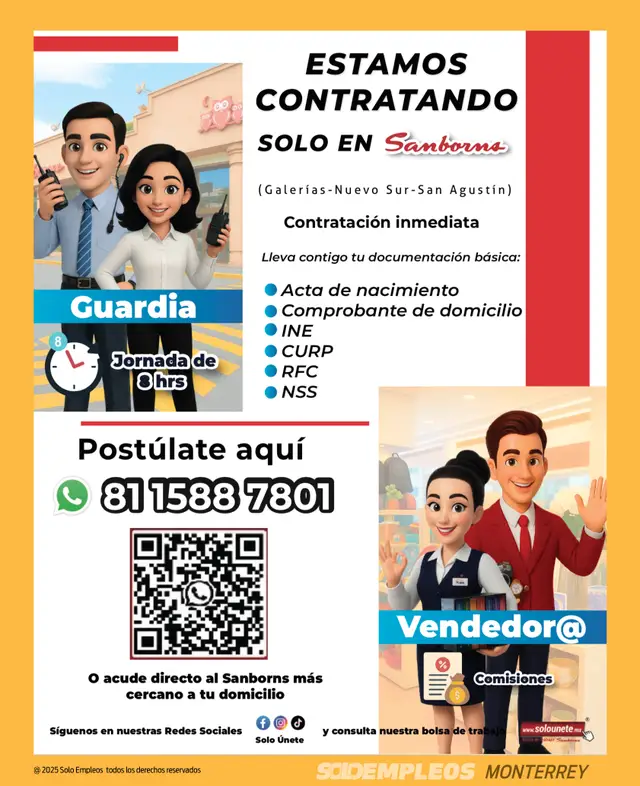 Vacante de empleo en Monterrey publicada el 2026-06-12 en Solo Empleos