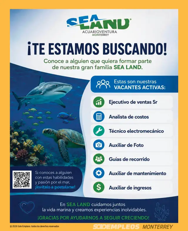 Vacante de empleo en Monterrey publicada el 2026-07-24 en Solo Empleos