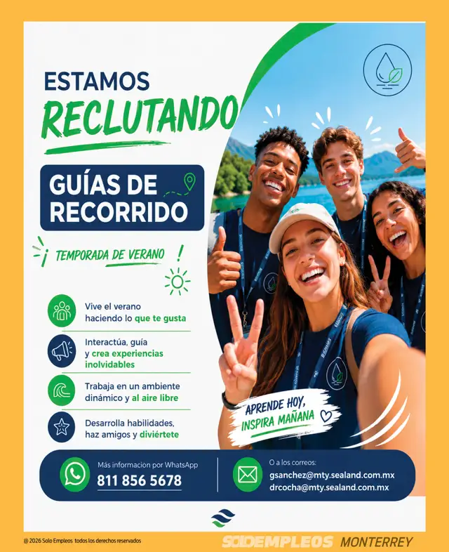 Vacante de empleo en Monterrey publicada el 2026-07-24 en Solo Empleos